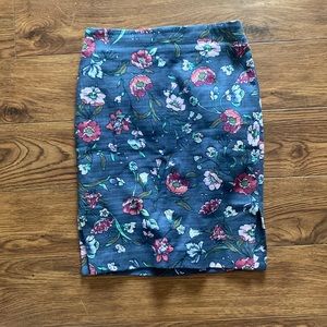 Loft 00 petite pencil skirt floral like new